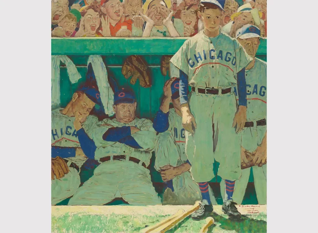 Iconic Baseball Artwork by Norman Rockwell Joins Art Institute of Chicago Collection