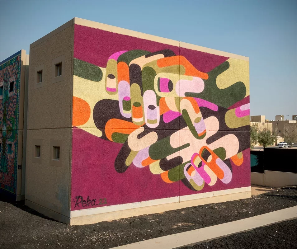 Dynamic Abstract Murals by James Reka Embrace Minimalist Shapes