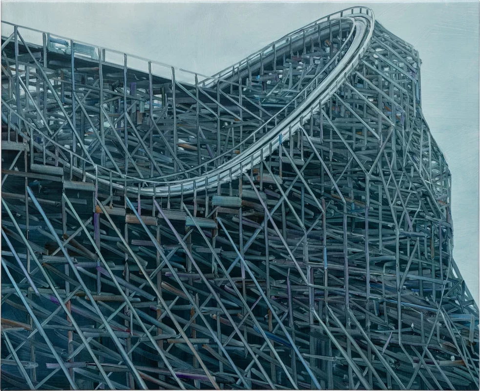 The Enigmatic World of Alex Hutton's Rollercoaster Paintings