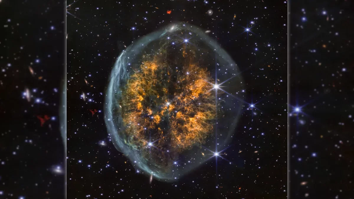 NASA's Webb Telescope Reveals Unusual Brain-Shaped Nebula Surrounding Dying Star