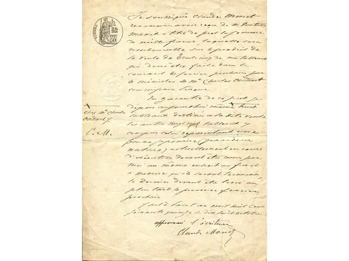 Monet's Loan Agreement Revealed in Historic Letter