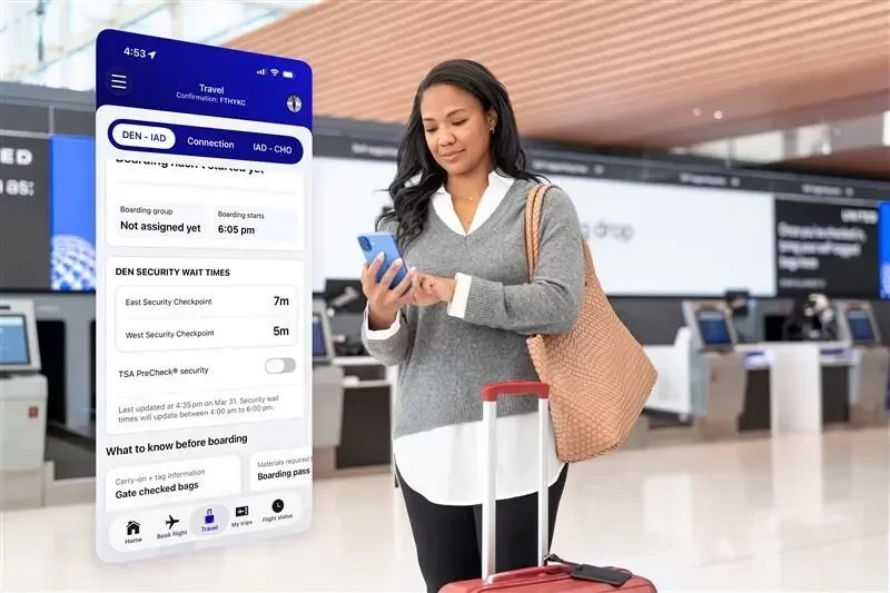 United Airlines Enhances Mobile App with TSA Wait Times