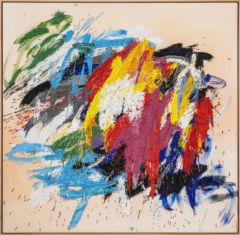 Liza Lou's Mixed-Media Paintings: Beads Transforming Brushstrokes into Topographies