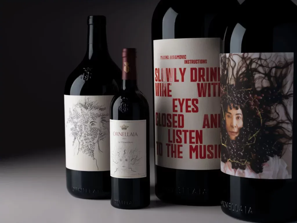 Ornellaia Unveils Marina Abramović's Artistic Designs for 2023 Wine Collection