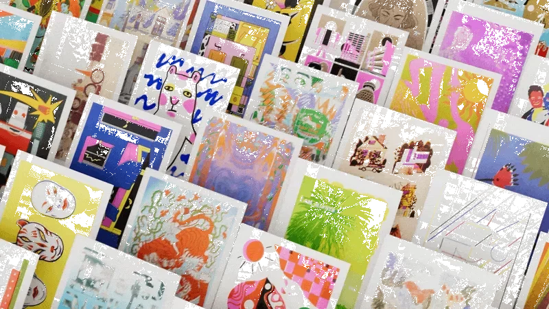 Celebrating 400 Global Artist Postcards at Risotto Studio