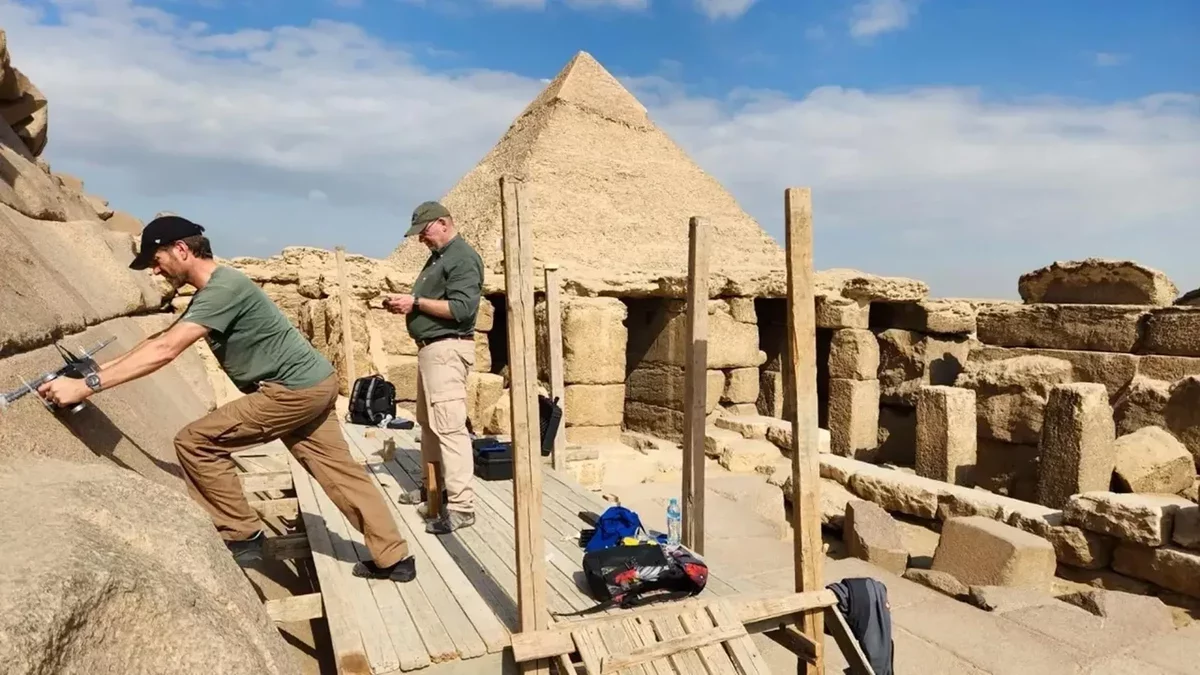 New Discoveries in the Menkaure Pyramid Reveal Potential Secret Entrance