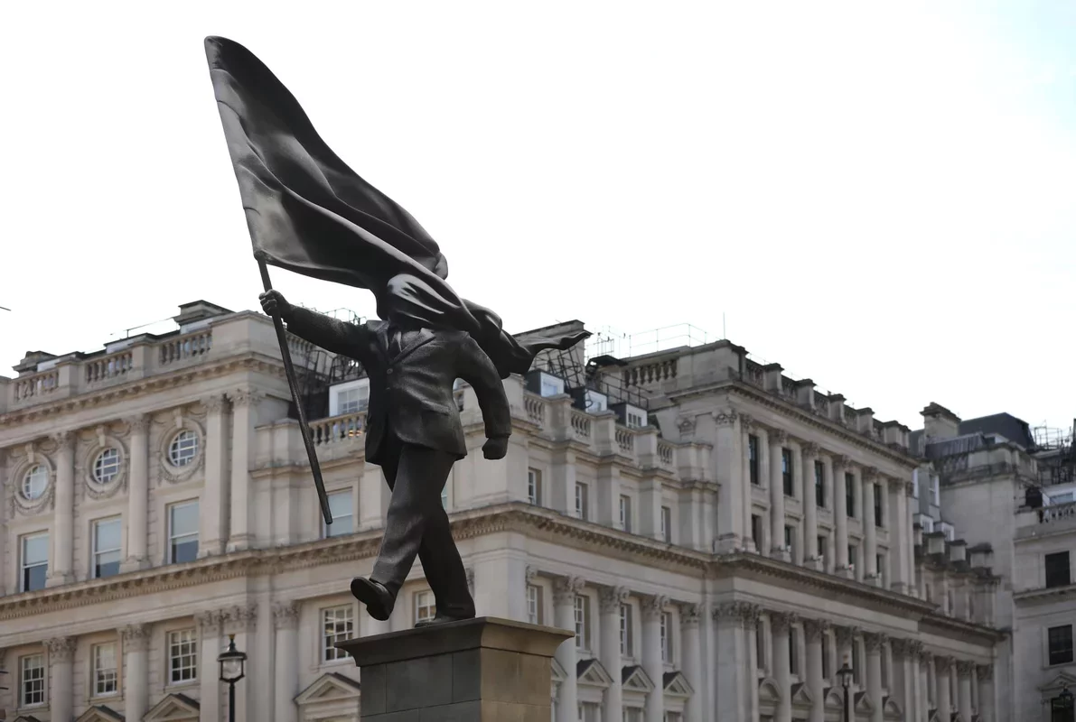 Banksy Unveils Anti-Imperialist Sculpture in Central London