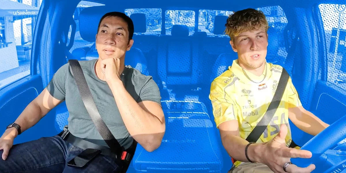 Liam Lawson Takes a Spin in the MH Muscle Car Ahead of Miami Grand Prix