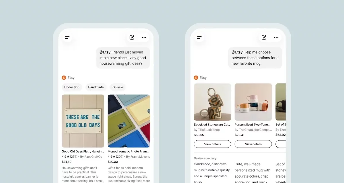 Etsy Integrates App into ChatGPT, Elevating Shopping Experience