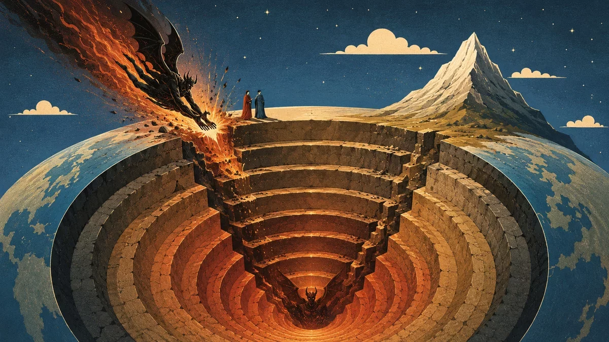 Dante's Vision of Cosmic Impact: A Medieval Perspective on Asteroids