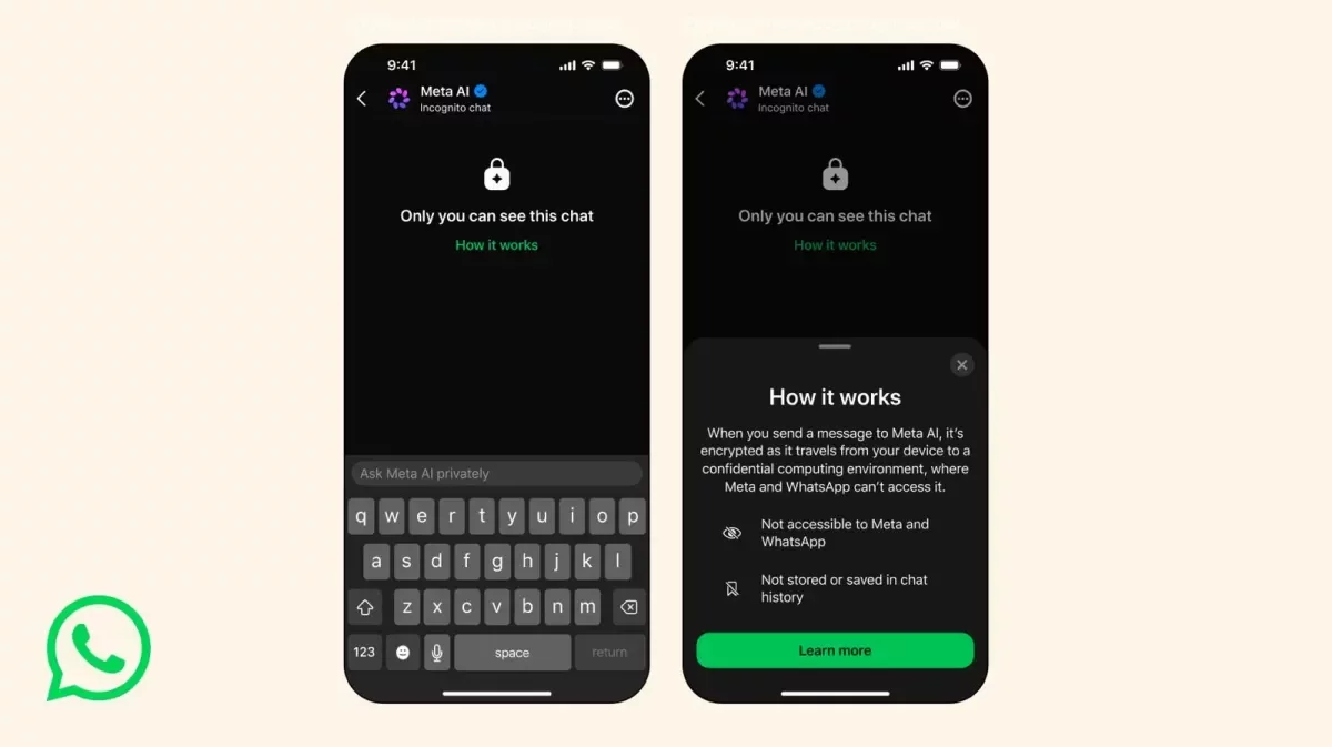 WhatsApp Introduces Incognito Mode for Meta AI Chats