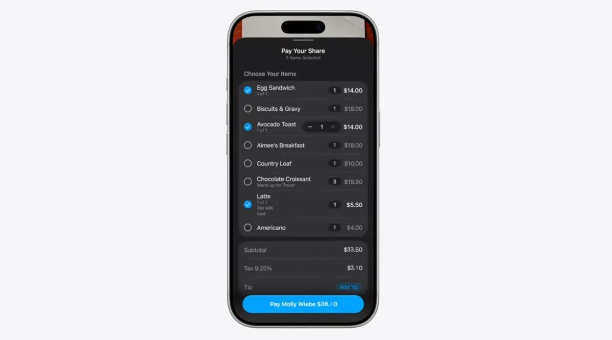 Apple Introduces Siri in Camera Feature for Effortless Bill Splitting