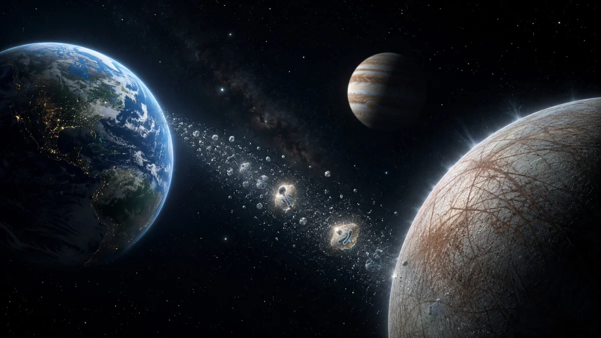 Could Earth's Dust Have Reached Europa and Carried Life?
