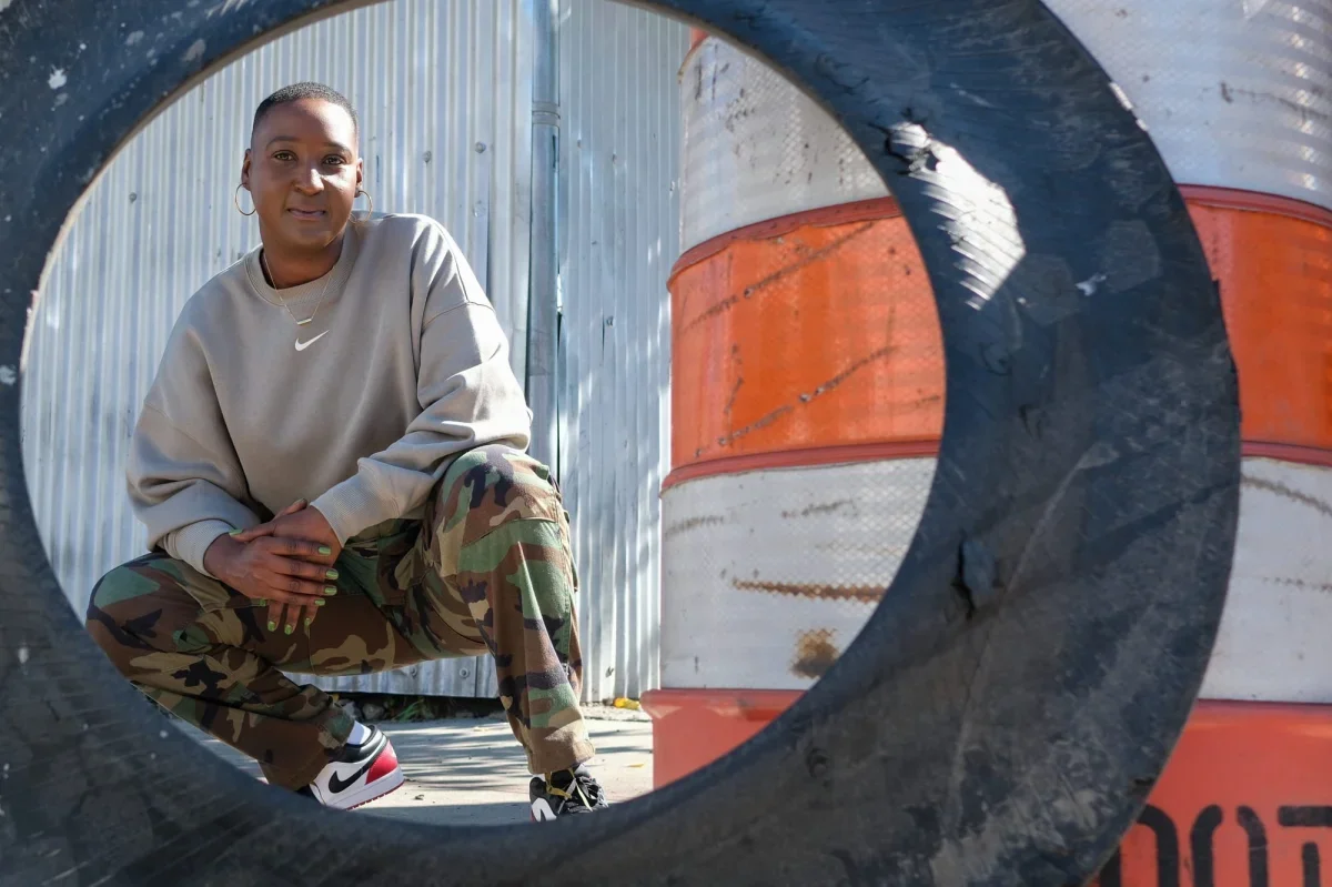 Kim Dacres Turns Reclaimed Rubber Into Community Portraits