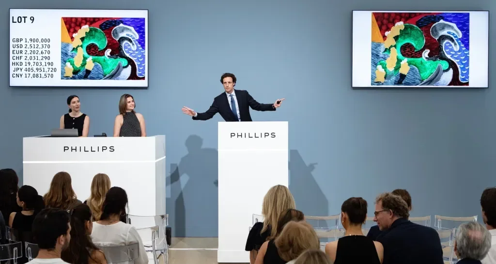 Phillips London Sale Led by David Hockney Work at $3.2 Million