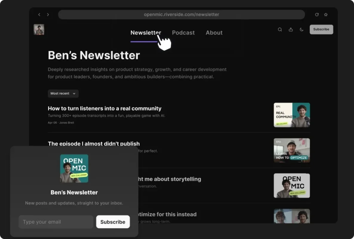 Riverside expands from recording to newsletter publishing