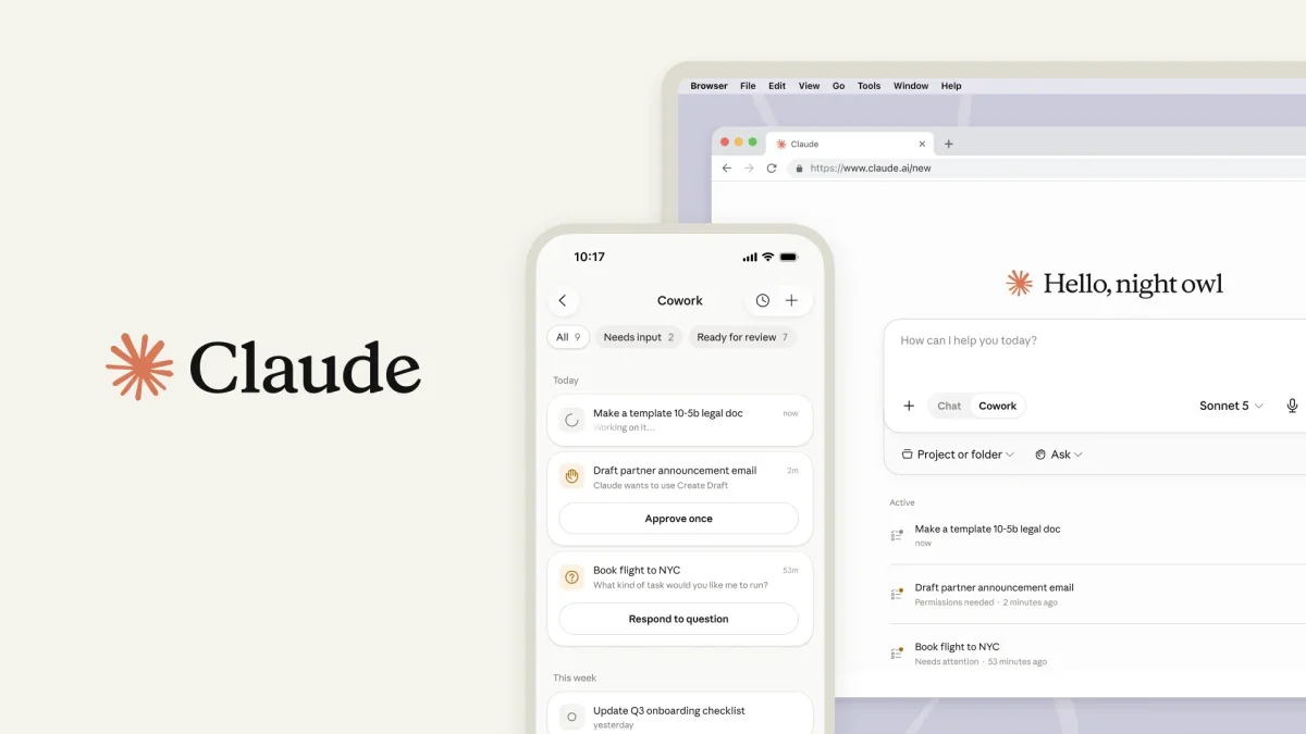 Claude Cowork expands to web and mobile