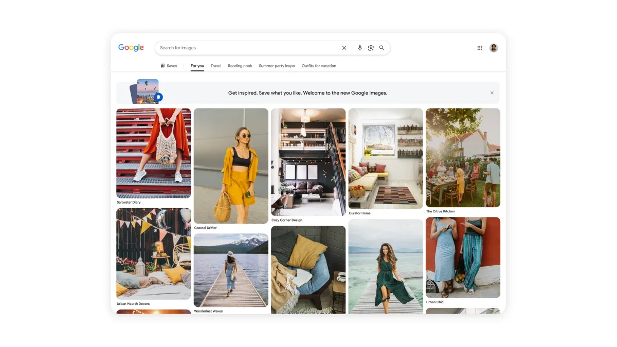 Google Images gets a discovery-first redesign with AI creation tools