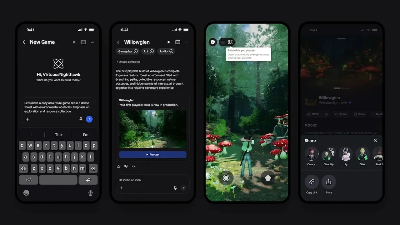 Roblox adds AI game-building tool to its mobile app