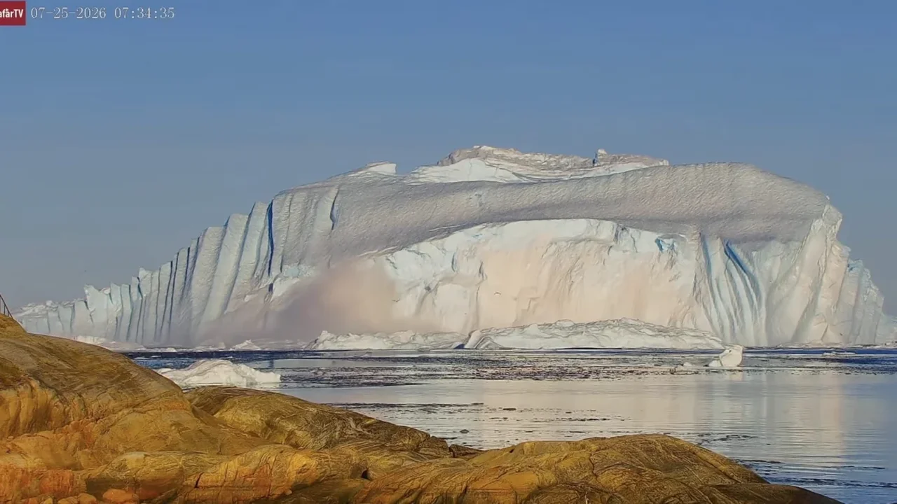 Greenland's Giant Iceberg Performs a Rare Flip