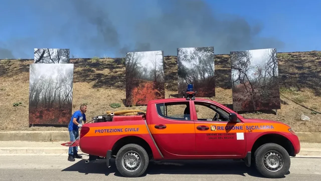Sicily Art Installation on Wildfires Saved from a Real Blaze