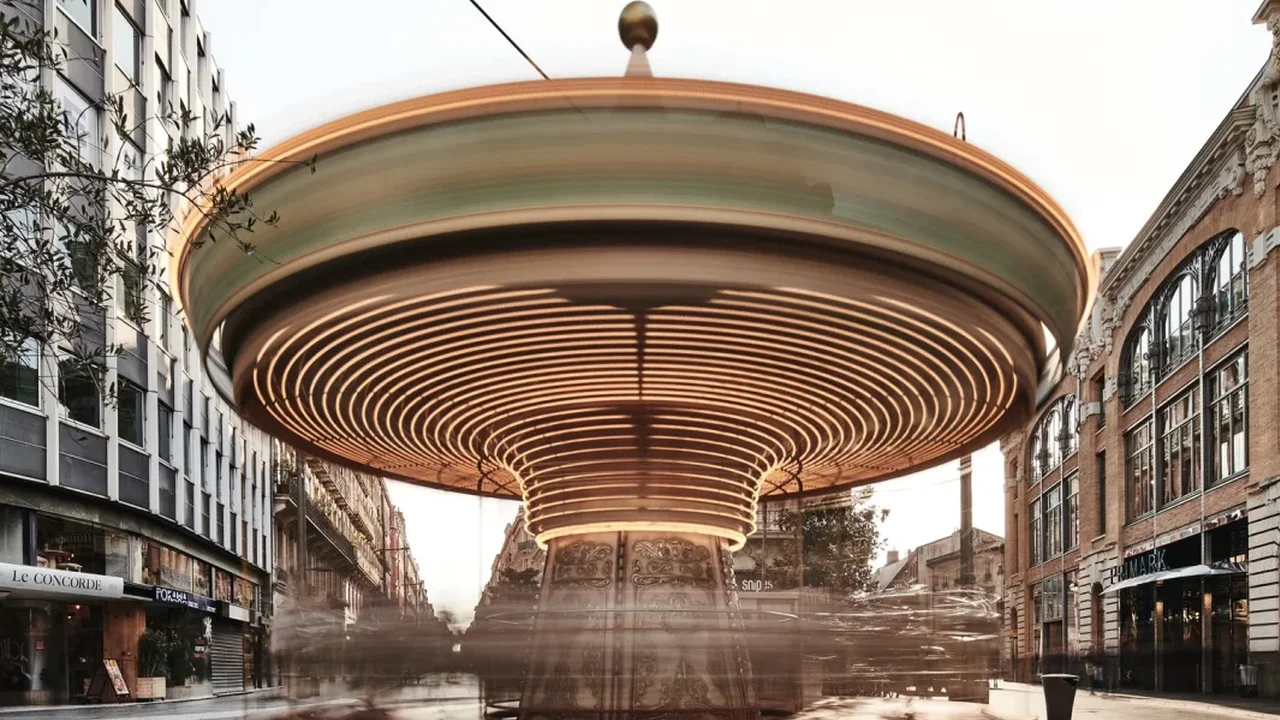 Luca Battaglia's Long-Exposure Carousels Turn Europe's Squares into Moving Memories
