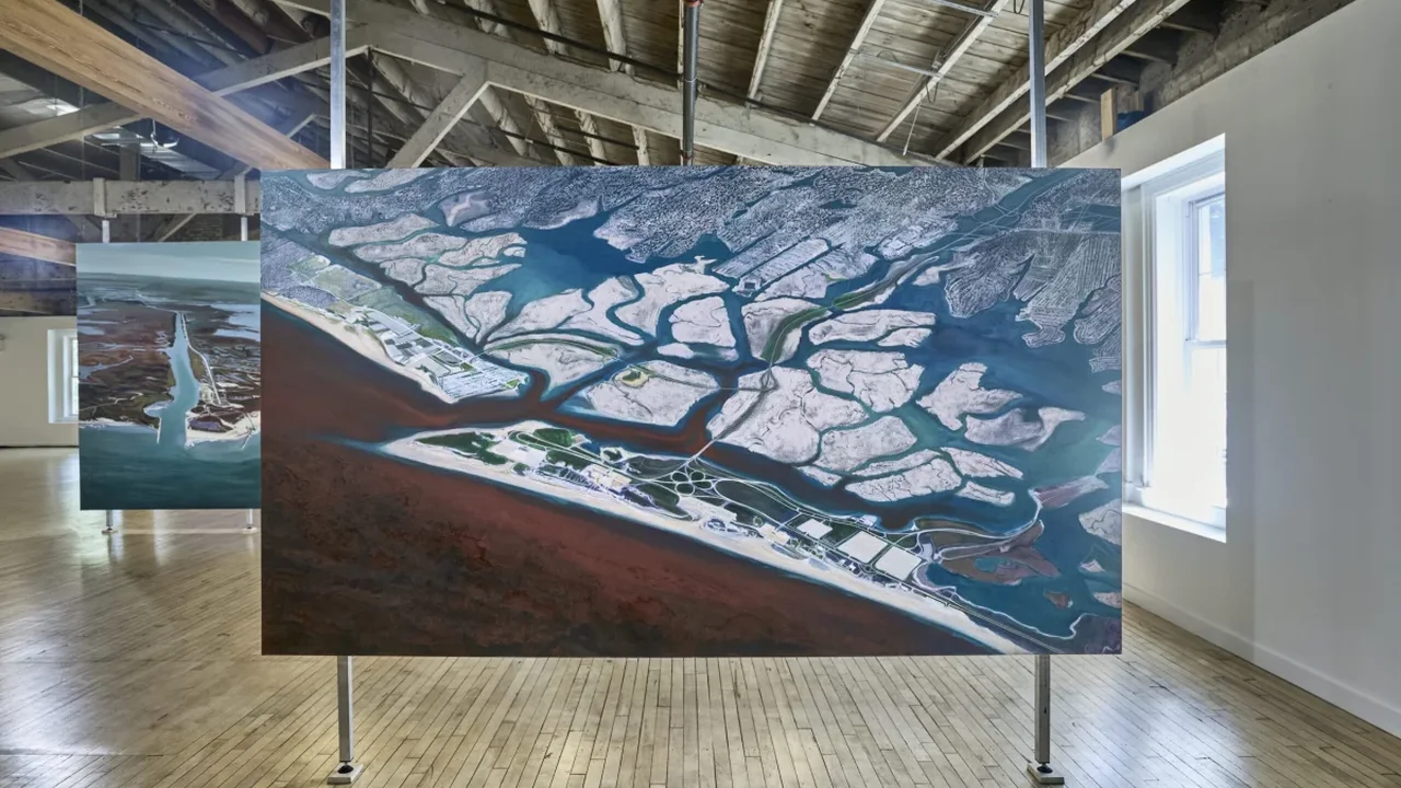 Leslie Wayne's New Exhibition Turns Coastal Change Into Monumental Painting