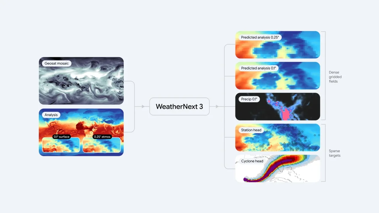 Google's WeatherNext 3 Brings Faster, More Precise AI Forecasting