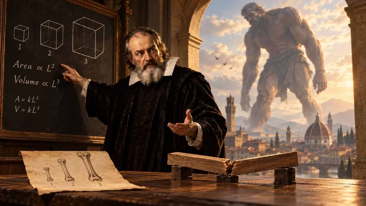 Galileo's Scale Law Shows Why Folklore Giants Could Never Work
