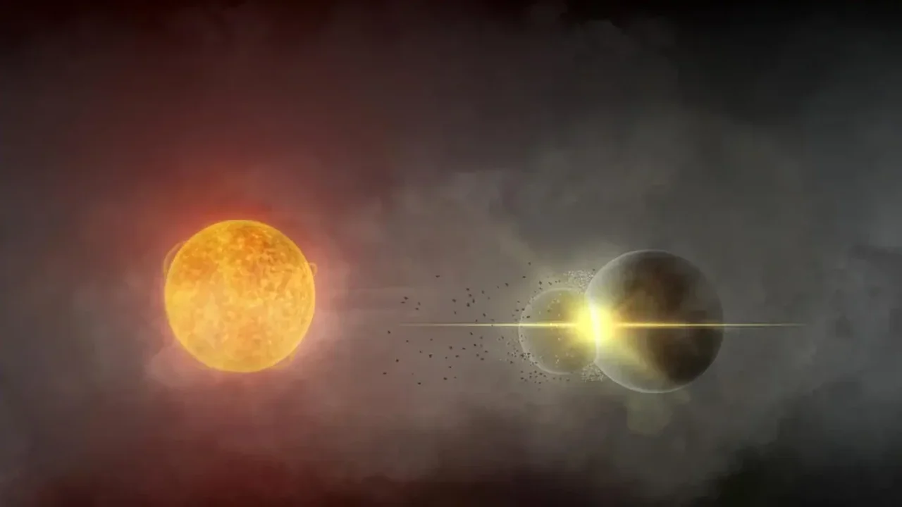 Astronomers Detect Rare Planetary Collision 11,000 Light-Years Away