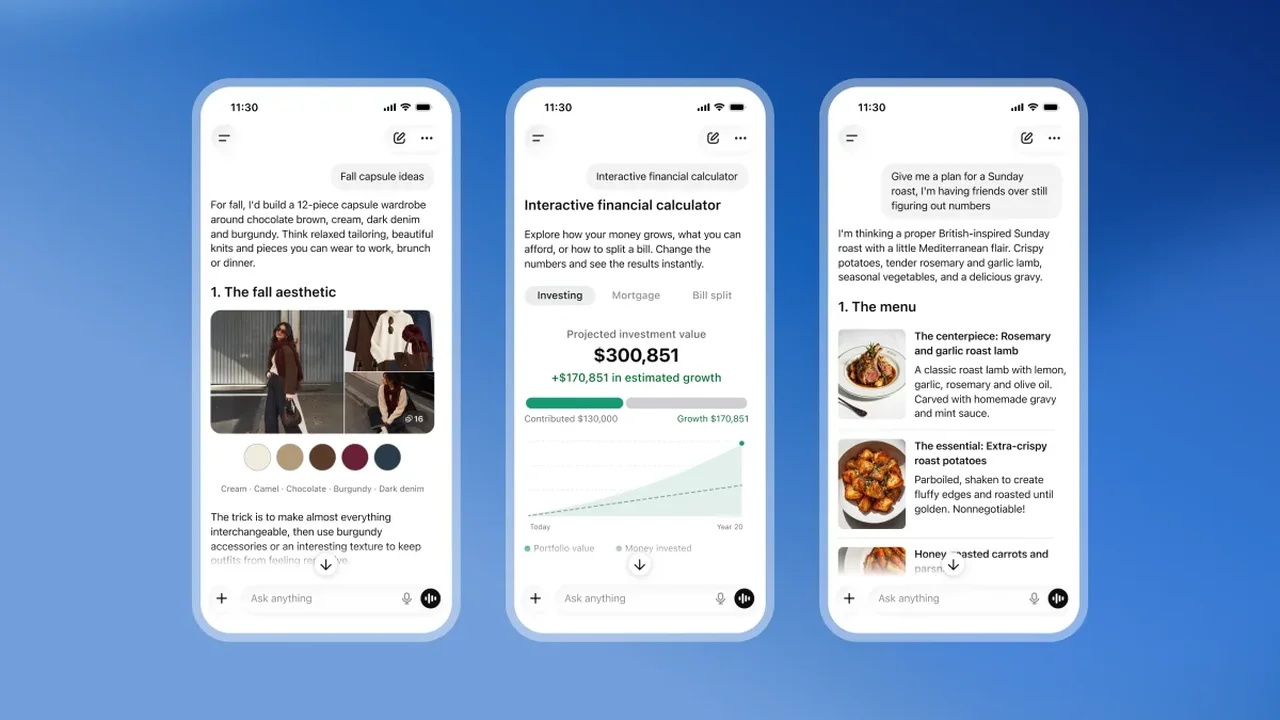 ChatGPT Expands Its Interactive Interface With Intelligent UI