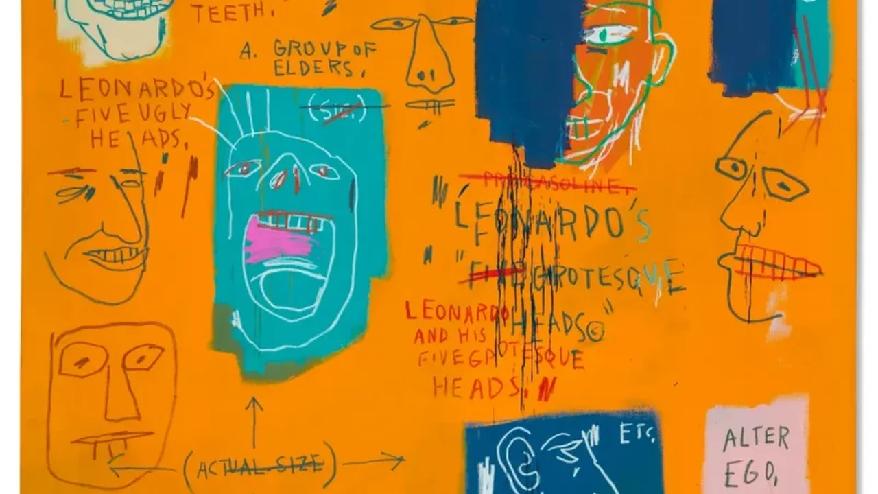Basquiat'ın Leonardo'dan Esinlenen Tablosu Christie's'te 30 Milyon Dolara Çıkıyor